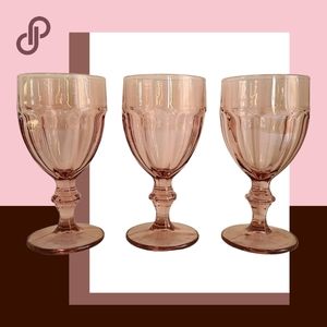 vintage duratuff gibraltar purple/pink goblets (set of 3) 🔮🥀🍷